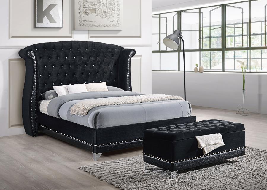 Barzini Black Queen Bed