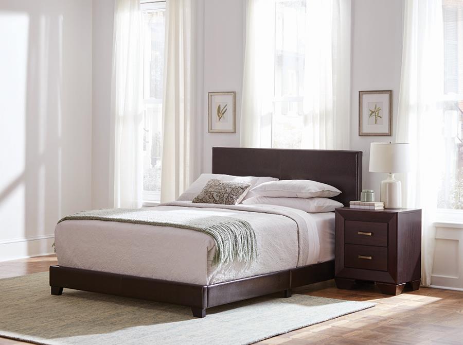 Dorian Brown California King Bed 4 Pc Set