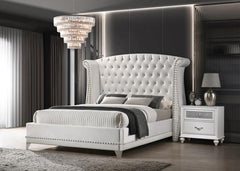 Barzini White California King Bed