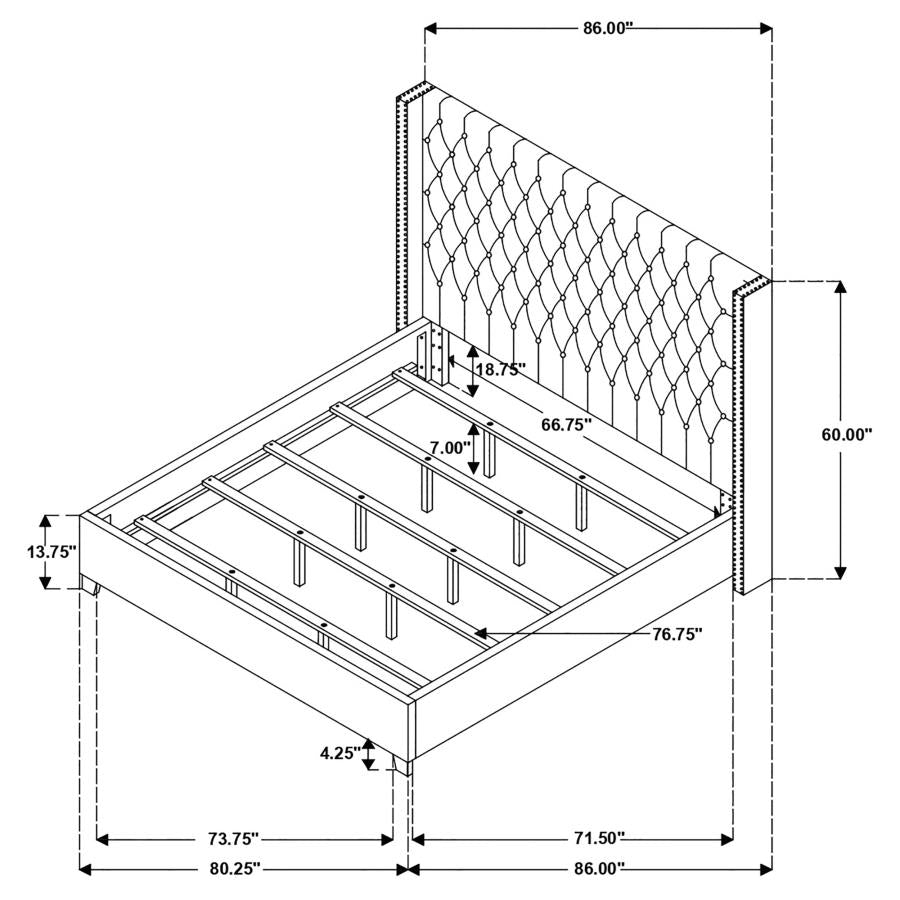 Bancroft Grey Eastern King Bed