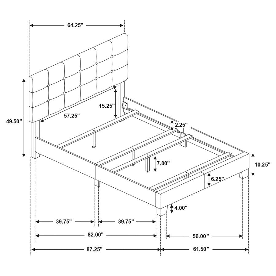 Mapes Grey Queen Bed