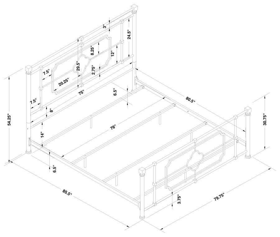 Paskay Black Eastern King Bed