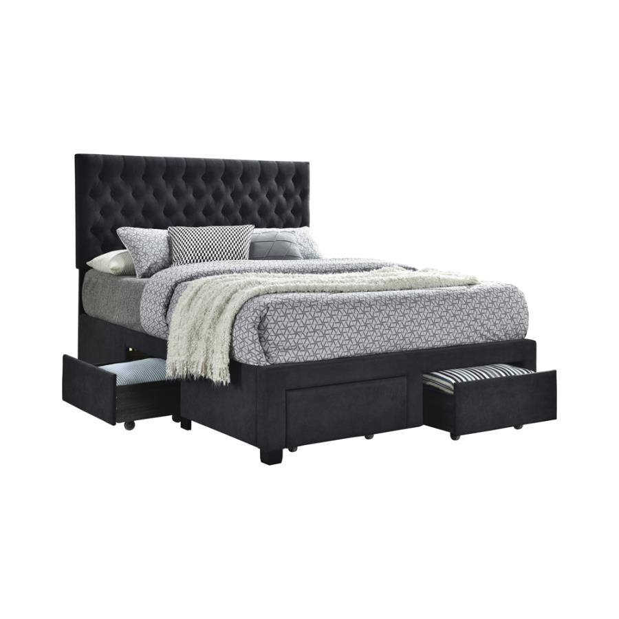Soledad Grey Queen Storage Bed