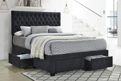 Soledad Grey Queen Storage Bed