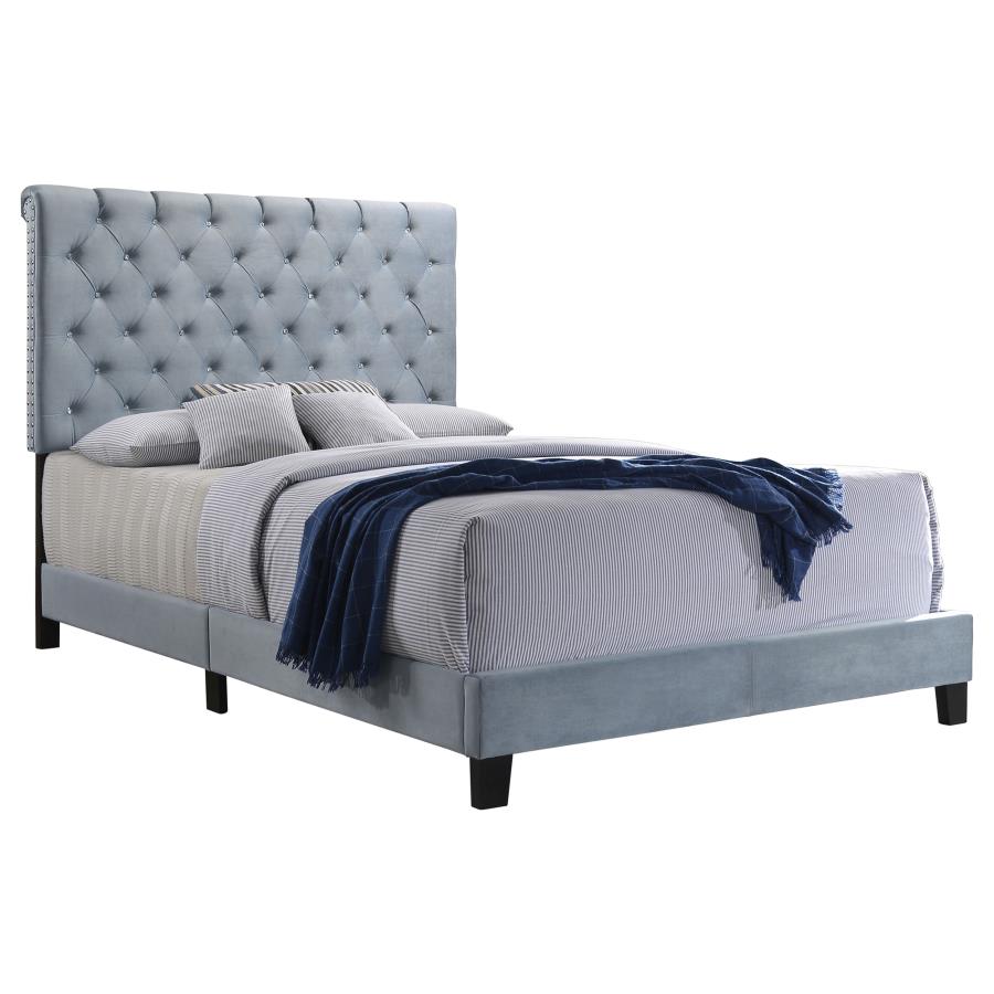 Warner Blue Eastern King Bed