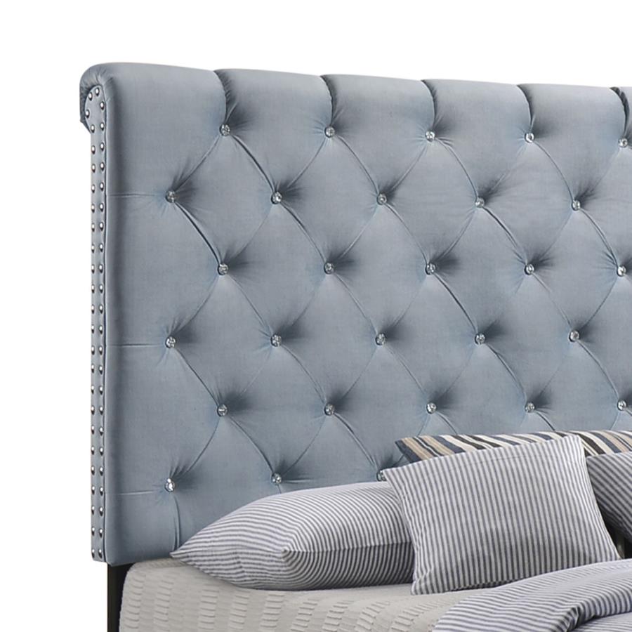 Warner Blue Eastern King Bed