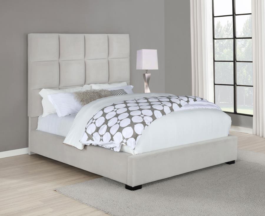Panes Beige Queen Bed