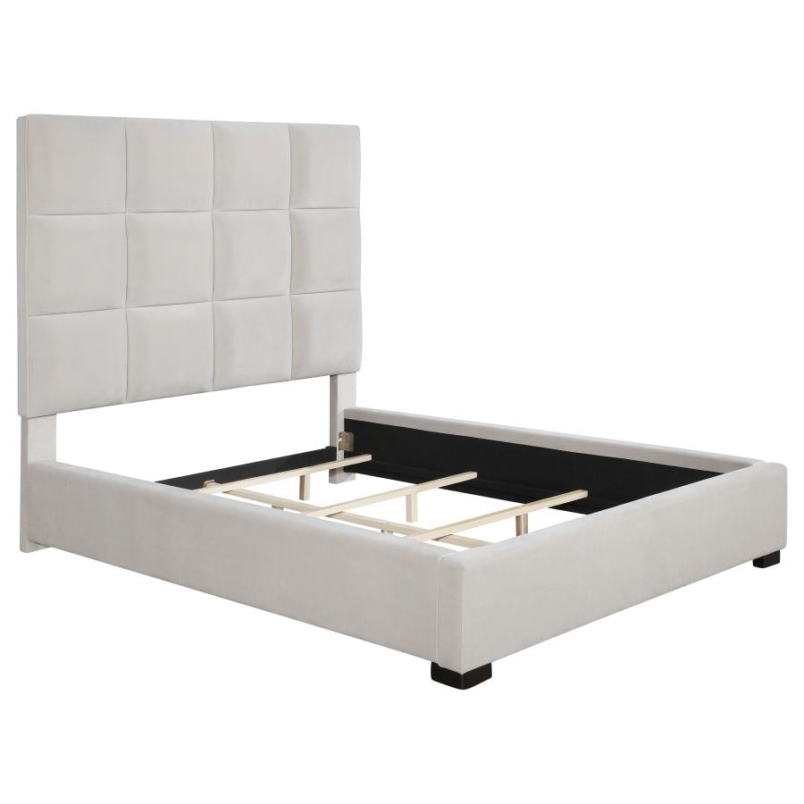 Panes Beige Queen Bed