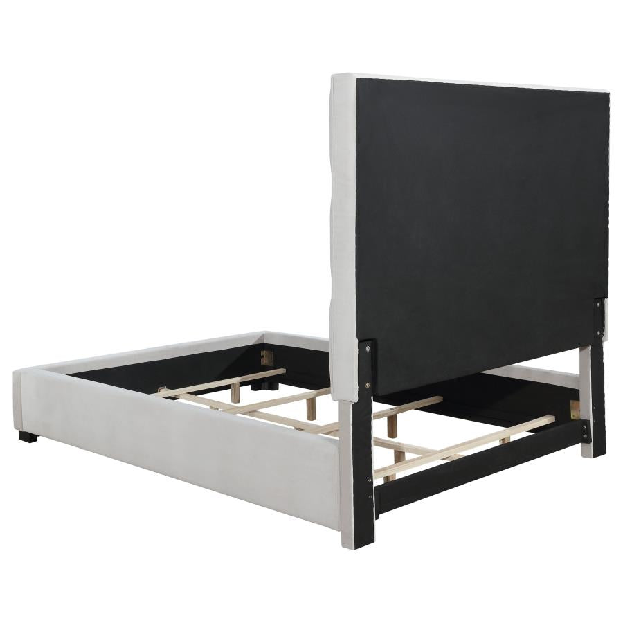 Panes Beige Queen Bed