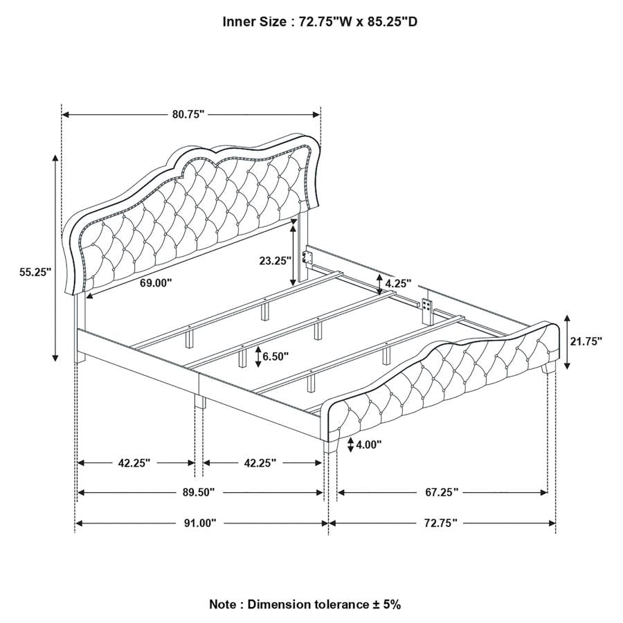 Bella Grey California King Bed
