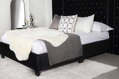 Hailey Black Eastern King Bed W/ Wing Panel