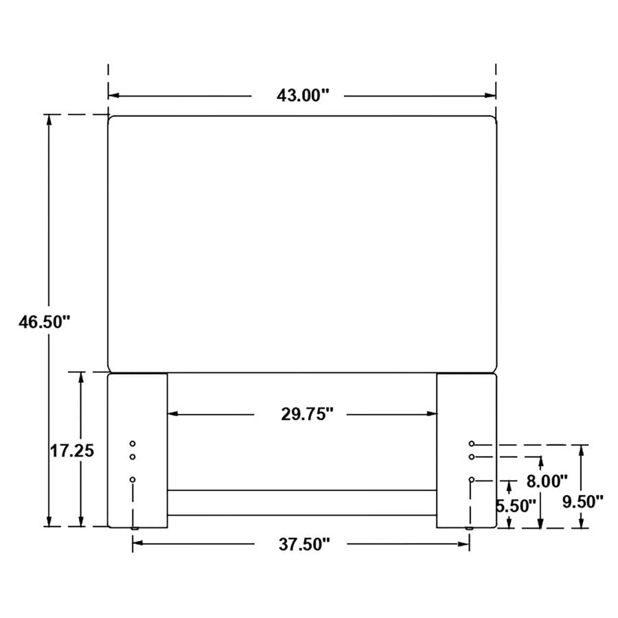 Izzy Grey Twin Headboard
