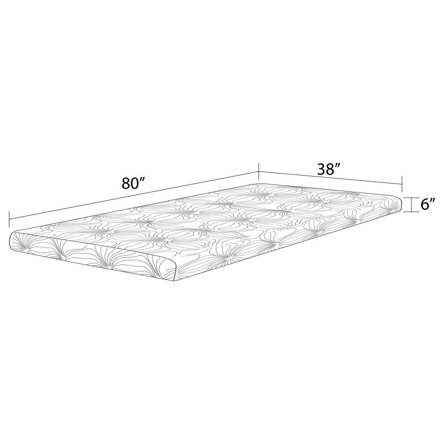 Joseph White 6" Twin Extra Long Memory Foam Mattress