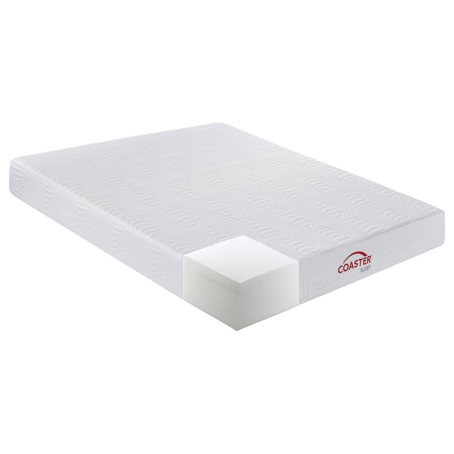 Key White 10" Eastern King Memory Foam Mattress