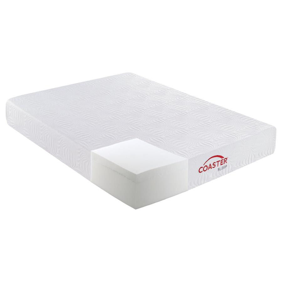 Key White 10" Twin Memory Foam Mattress