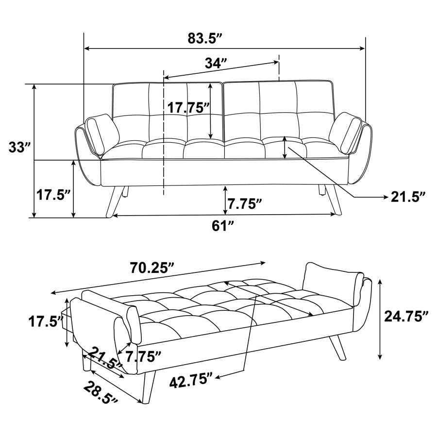 Caufield Grey Sofa Bed