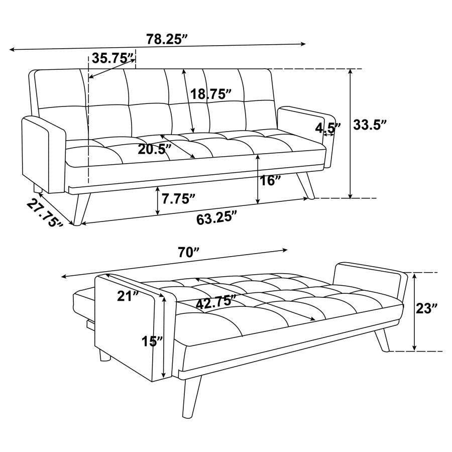 Kourtney Orange Sofa Bed