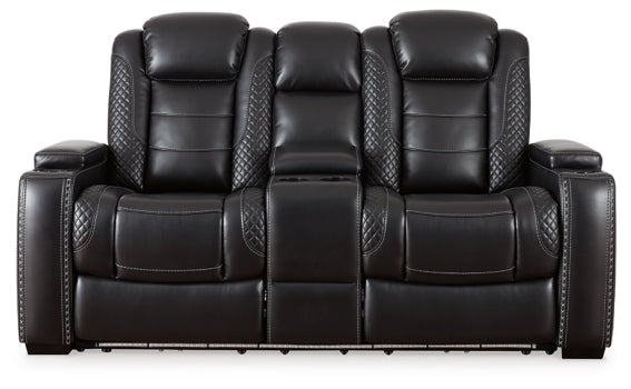 Party Time Power Reclining Loveseat with Console