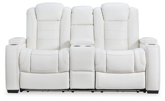 Party Time Power Reclining Loveseat with Console