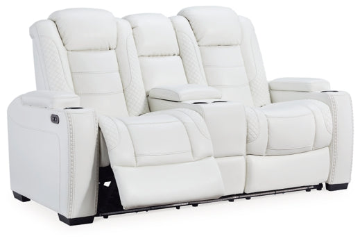 Party Time Power Reclining Loveseat with Console