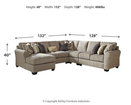 Pantomine 5-Piece Sectional with Ottoman - PKG010941