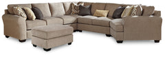 Pantomine 5-Piece Sectional with Ottoman - PKG010948