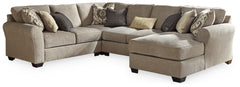Pantomine 4-Piece Sectional with Ottoman - PKG010949