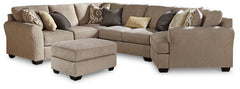 Pantomine 4-Piece Sectional with Ottoman - PKG010950