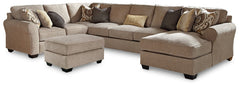 Pantomine 4-Piece Sectional with Ottoman - PKG010951