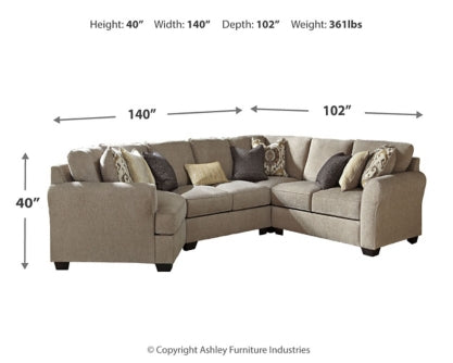 Pantomine 4-Piece Sectional with Ottoman - PKG010943