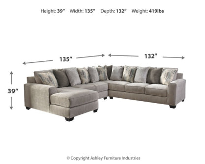 Ardsley 4-Piece Sectional with Ottoman - PKG001211
