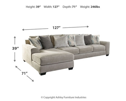 Ardsley 2-Piece Sectional with Ottoman - PKG001214