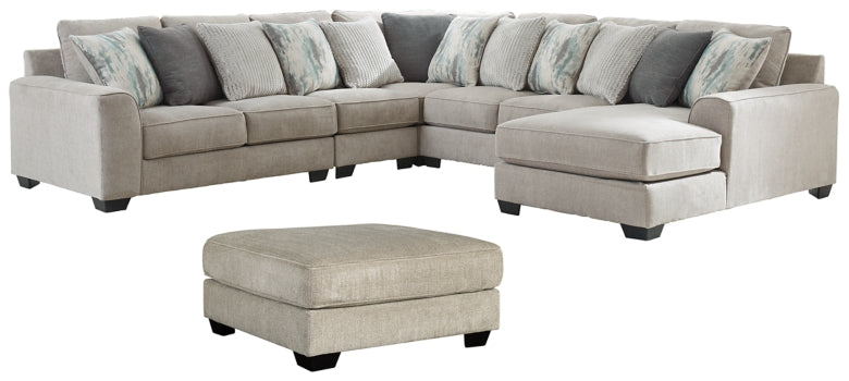 Ardsley 5-Piece Sectional with Ottoman - PKG001227
