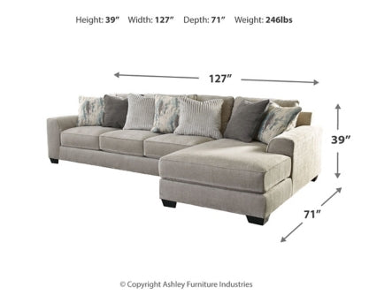 Ardsley 2-Piece Sectional with Ottoman - PKG001216
