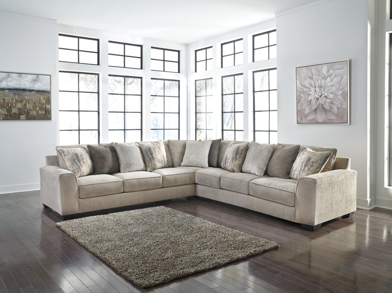 Ardsley 3-Piece Sectional with Ottoman - PKG001229