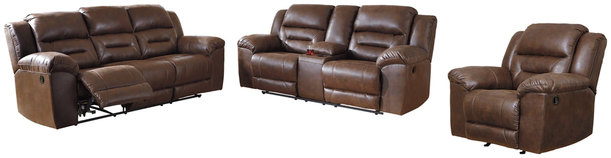 Stoneland Sofa, Loveseat and Recliner - PKG001243