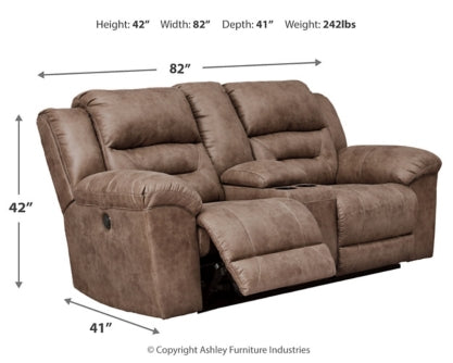 Stoneland Power Reclining Loveseat with Console