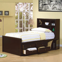 Phoenix Brown Full Storage Bed