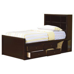 Phoenix Brown Full Storage Bed