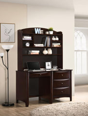 Phoenix Brown Computer Desk W/ Hutch