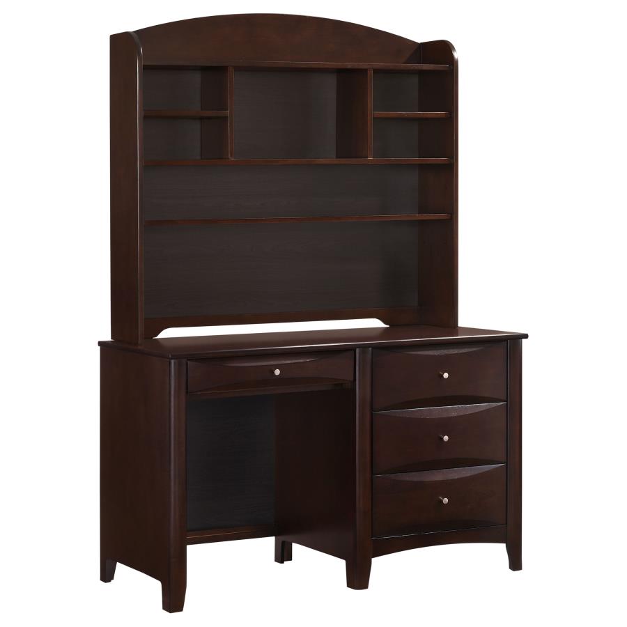 Phoenix Brown Computer Desk W/ Hutch