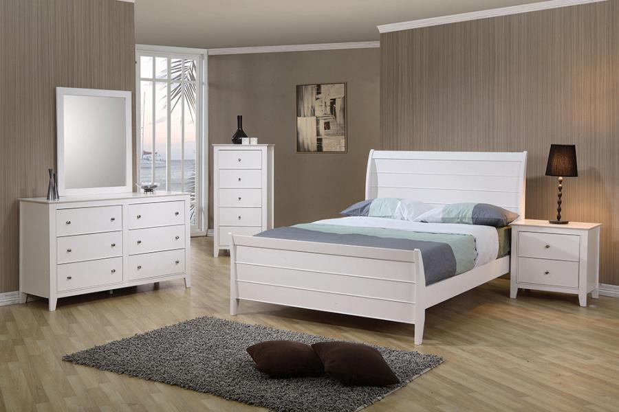 Selena Ivory Full Bed 4 Pc Set