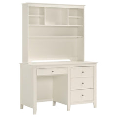 Selena Ivory Computer Desk W/ Hutch