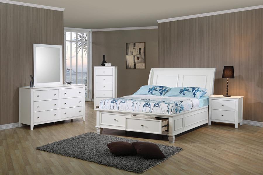 Selena Ivory Full Bed 4 Pc Set