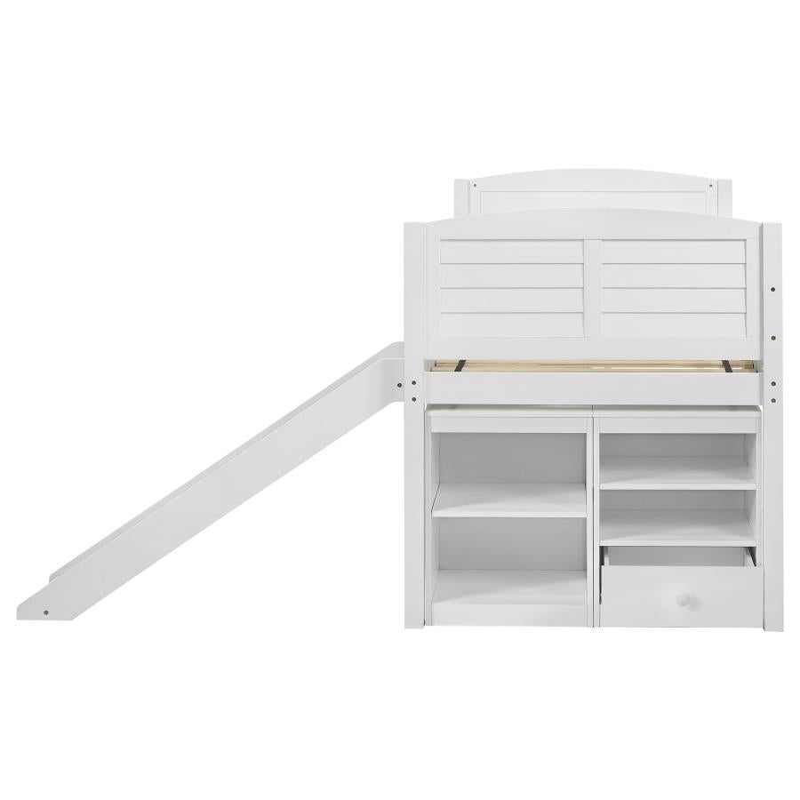 Millie White Twin Workstation Loft Bed
