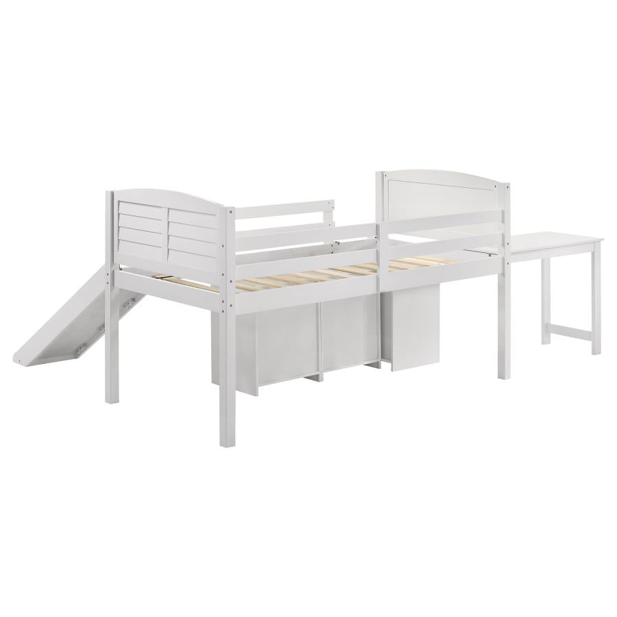 Millie White Twin Workstation Loft Bed