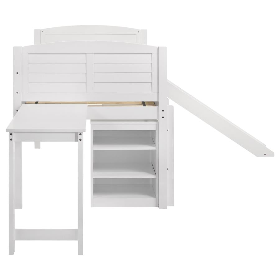 Millie White Twin Workstation Loft Bed