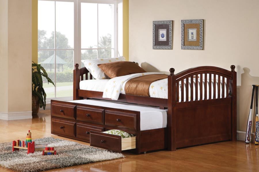 Norwood Brown Captain's Bed W/ Trundle