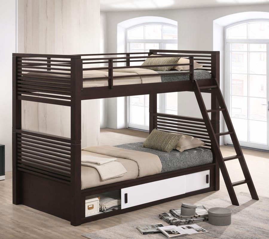 Oliver Brown Twin / Twin Bunk Bed