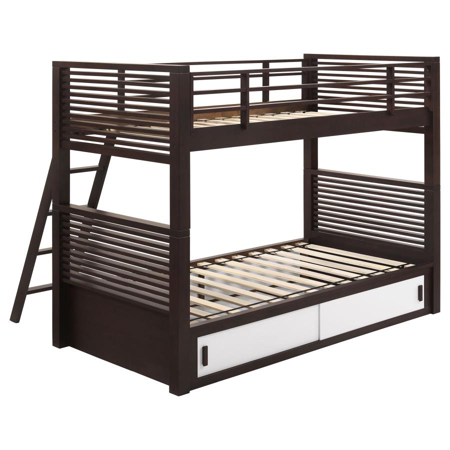 Oliver Brown Twin / Twin Bunk Bed